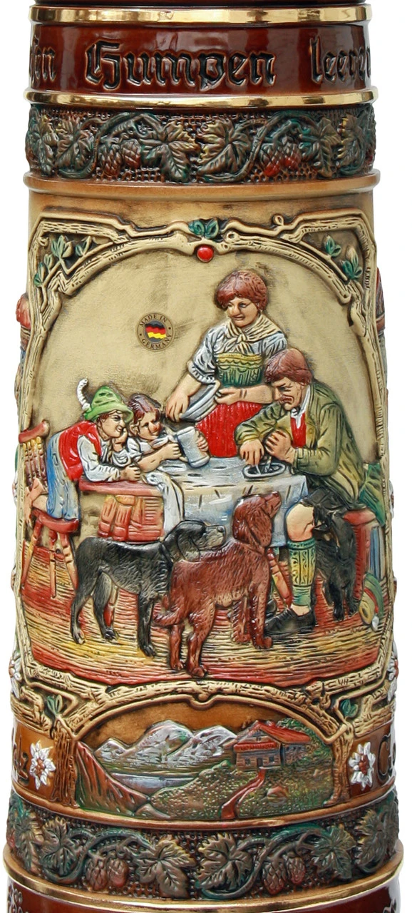 12 Liter Beer Stein With Dancing Bavarian Couple Lid 10 12 Liter Beer Stein With Dancing Bavarian Couple Lid - Image 10