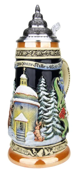 200th Anniversary Silent Night Chapel German Christmas Beer Stein -Luxury Cup Store 200 Year Anniversary Silent Night Chapel Christmas German Beer Stein K047 RA SM 83151.1542234437