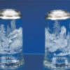Bald Eagle Glass Beer Stein