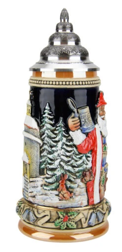 Alpine Santa And Silent Night Chapel Beer Stein -Luxury Cup Store Alpine Santa and Silent Night Chapel Beer Stein K043 FNT SM 74513.1479239728