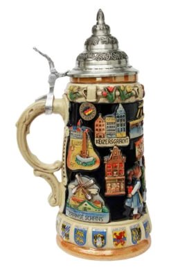 Amsterdam Holland Panorama Beer Stein -Luxury Cup Store Amsterdam Holland Panorama Beer Stein K309H LS SM 22493.1416684323