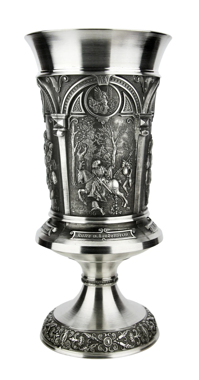 Artist Albrecht Duerer Pewter Beer Goblet - Image 3