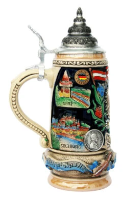 Austria Panorama Beer Stein -Luxury Cup Store Austria Celebration Beer Stein K393A LS SM 06793.1401226017