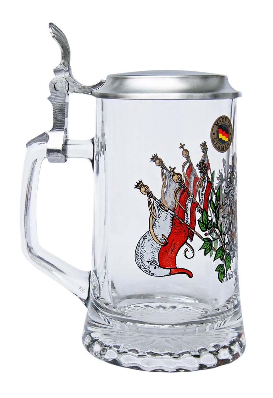 Austria Crest Glass Beer Stein 2 Austria Crest Glass Beer Stein - Image 2