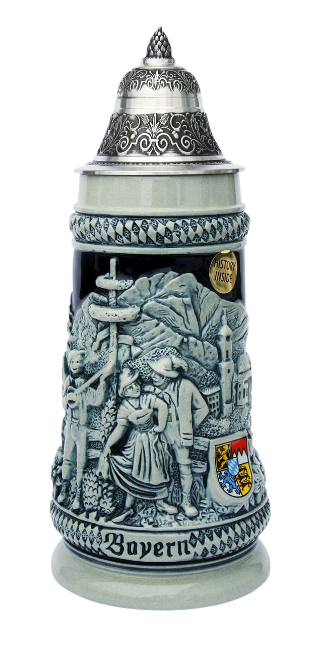 Bavarian Traditions Beer Stein Cobalt Blue 1 Bavarian Traditions Beer Stein Cobalt Blue