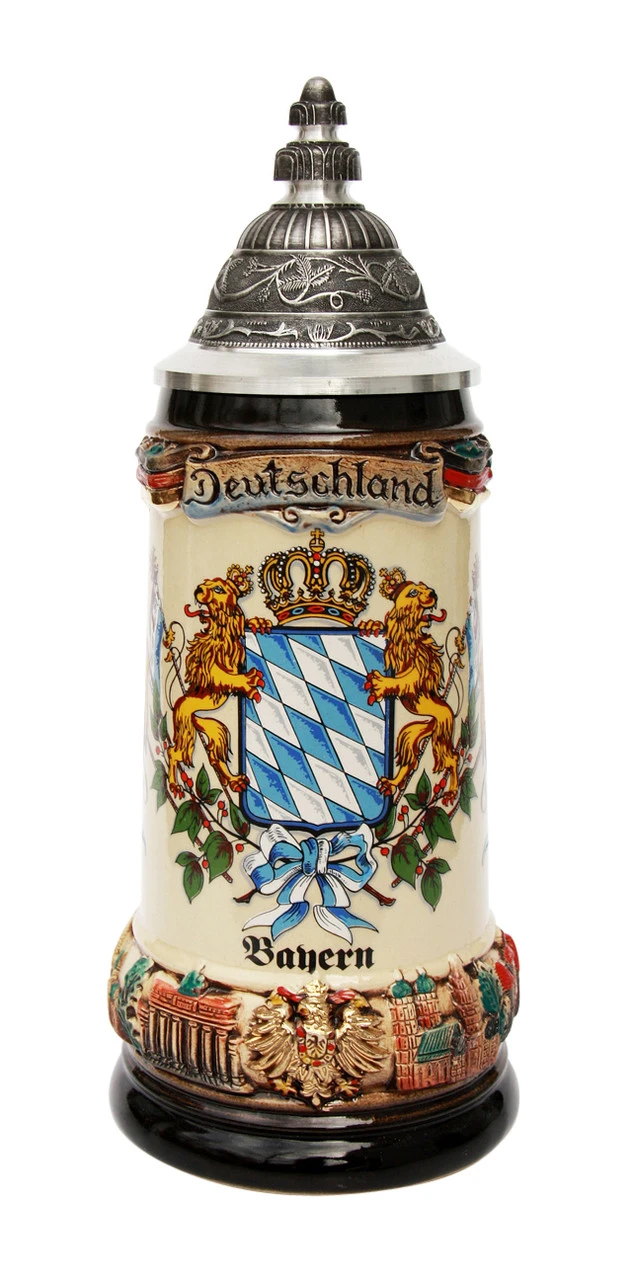 Bayern Flags Coat Of Arms Deutschland Beer Stein 1 Bayern Flags Coat Of Arms Deutschland Beer Stein
