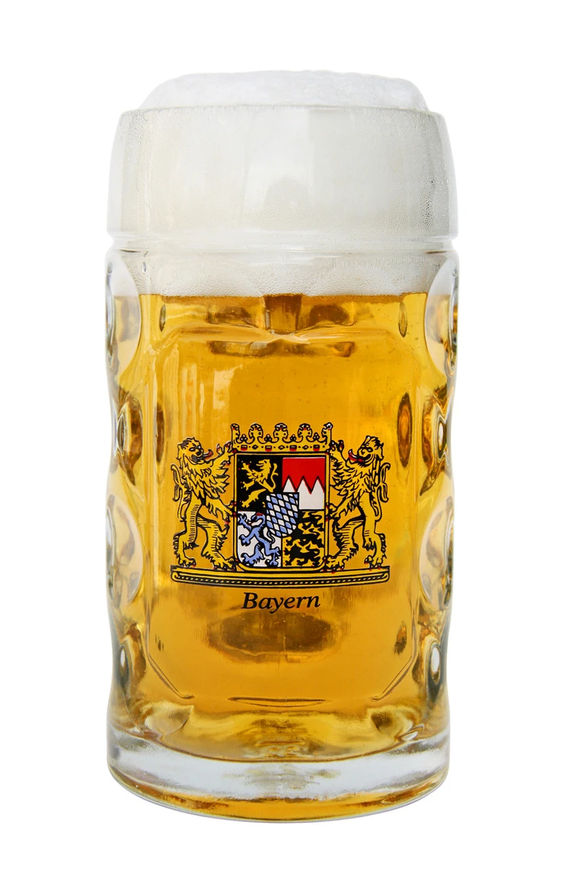 Bayern Crest Dimpled Oktoberfest Glass Beer Mug 0.5 Liter - Image 2
