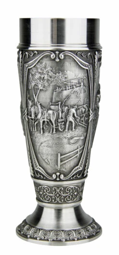 Beer Brewers Pewter Pilsner Tulip Cup