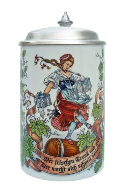 Zimmermann Beer Maiden Porcelain Beer Stein