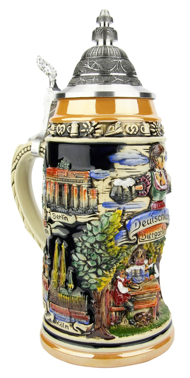 Beer Garden Panorama Grotto Stein | 1 Liter 2 Beer Garden Panorama Grotto Stein | 1 Liter - Image 2