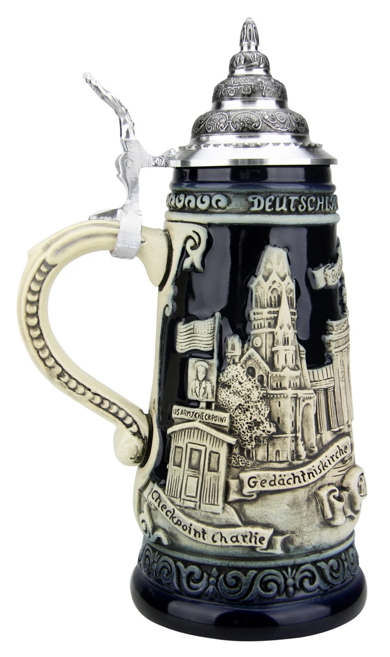 Berlin Beer Stein Cobalt 3 Berlin Beer Stein Cobalt - Image 3