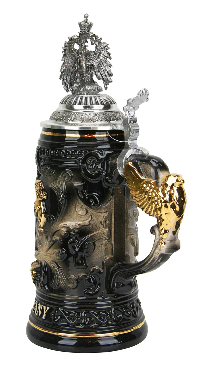 Berlin Germany Eagle Handle Beer Stein With Eagle Lid - Image 3