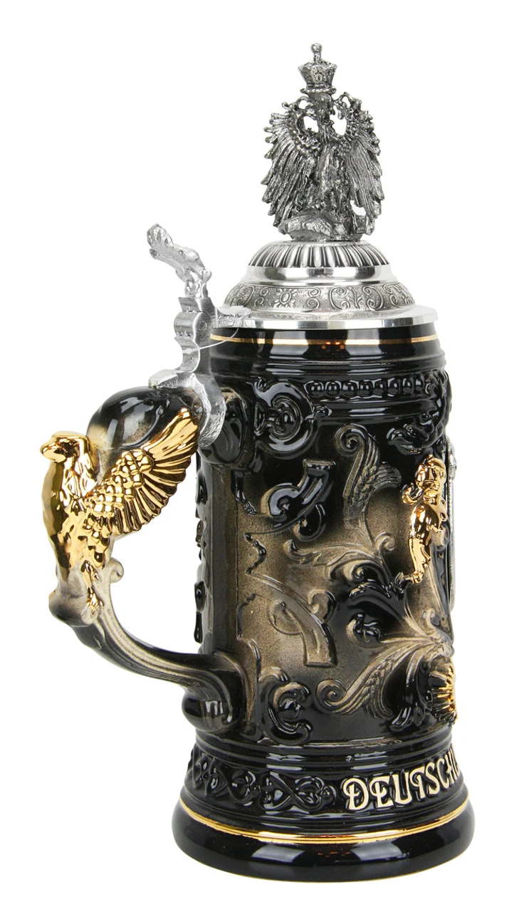 Berlin Germany Eagle Handle Beer Stein With Eagle Lid - Image 5