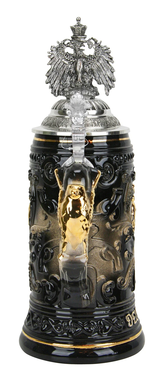 Berlin Germany Eagle Handle Beer Stein With Eagle Lid - Image 4