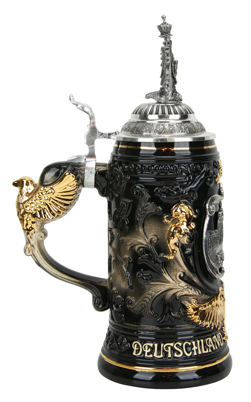 Berlin Germany Eagle Handle Beer Stein With Eagle Lid - Image 6
