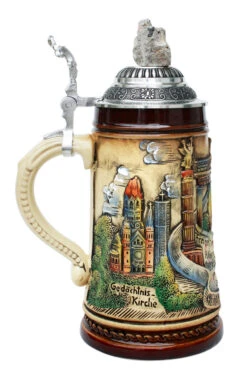 Berlin Wall Checkpoint Charlie Beer Stein -Luxury Cup Store Berlin Wall Beer Stein KT3000BM LS Sm 33818.1401299750
