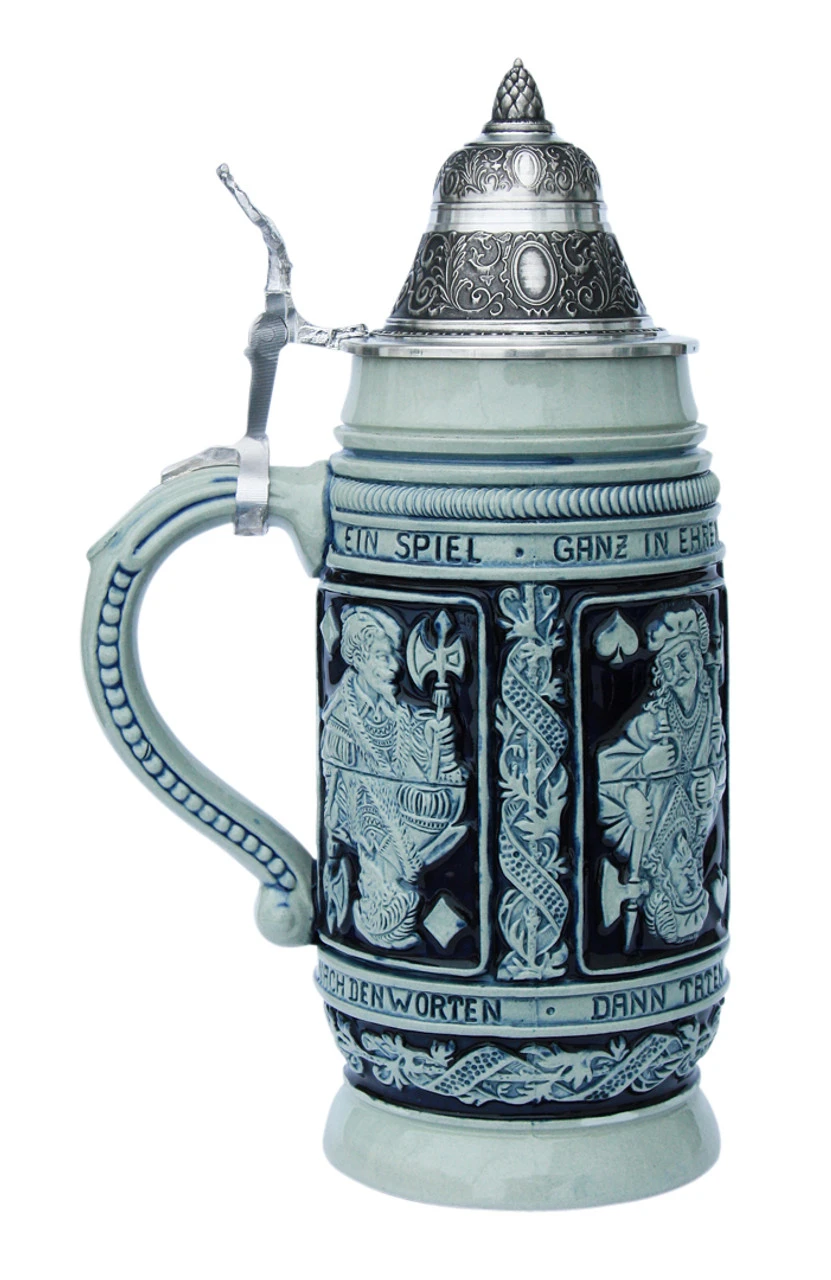 Card Player Beer Stein Cobalt 3 Card Player Beer Stein Cobalt - Image 3