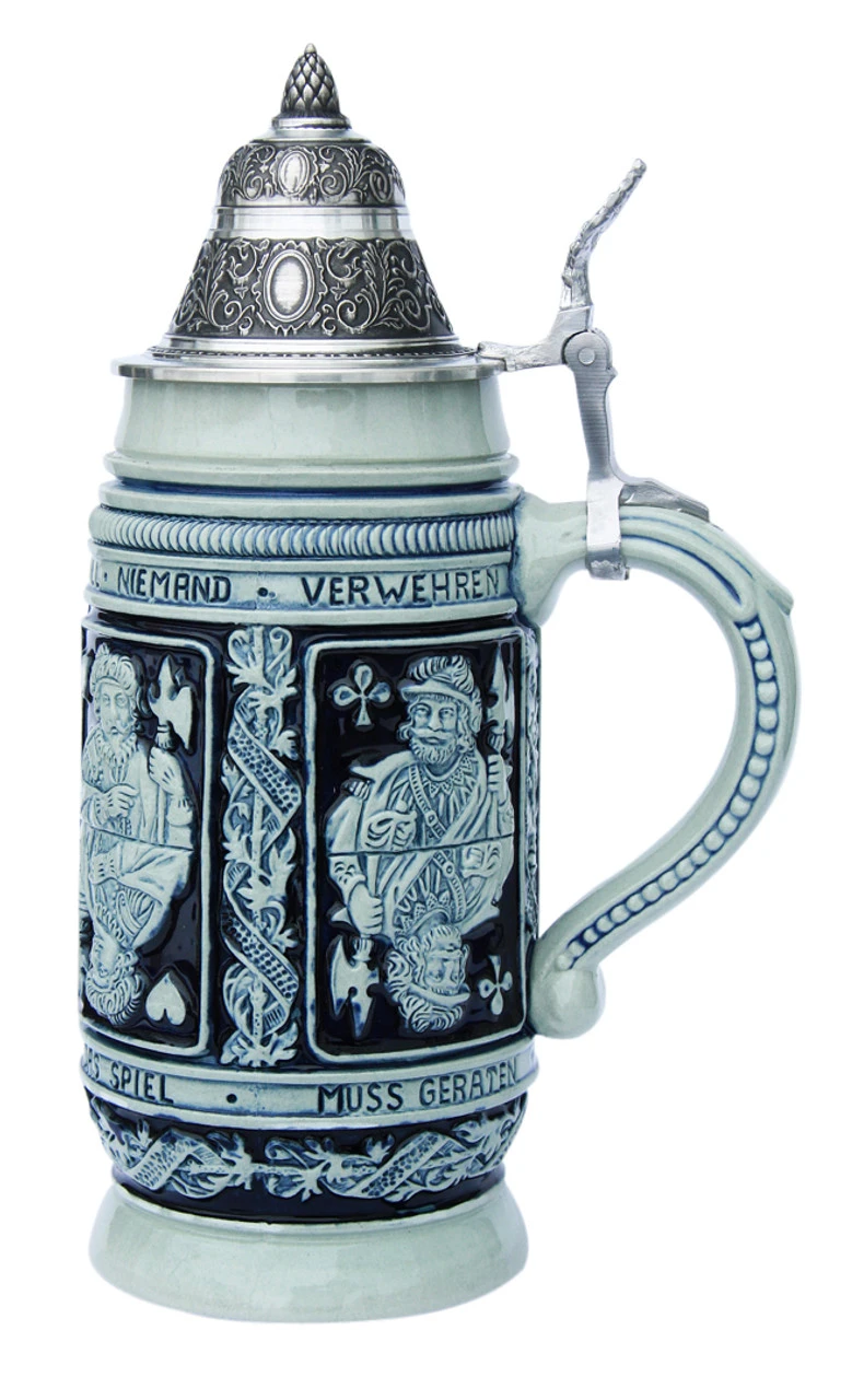 Card Player Beer Stein Cobalt 1 Card Player Beer Stein Cobalt