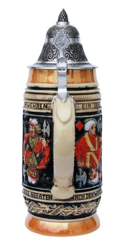 Card Player Beer Stein -Luxury Cup Store Card Players Beer Stein KT1329BZ Back SM 68331.1401390515