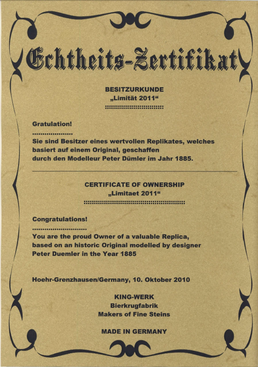 King Limitaet 2011 | King Barbarossa Handpainted Beer Stein 5 King Limitaet 2011 | King Barbarossa Handpainted Beer Stein - Image 5