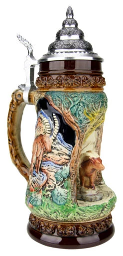 Chamois Wildlife Grotto Beer Stein -Luxury Cup Store Chamois Wildlife Grotto Beer Stein K335BCH A2 SM 67014.1547171253