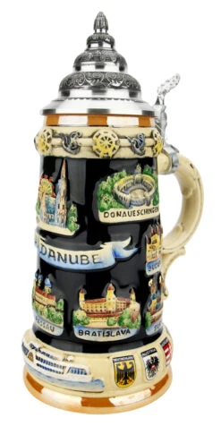 Danube River Commemorative Stein -Luxury Cup Store Danube River Commemorative Stein K309DO RA SM 72328.1618332278