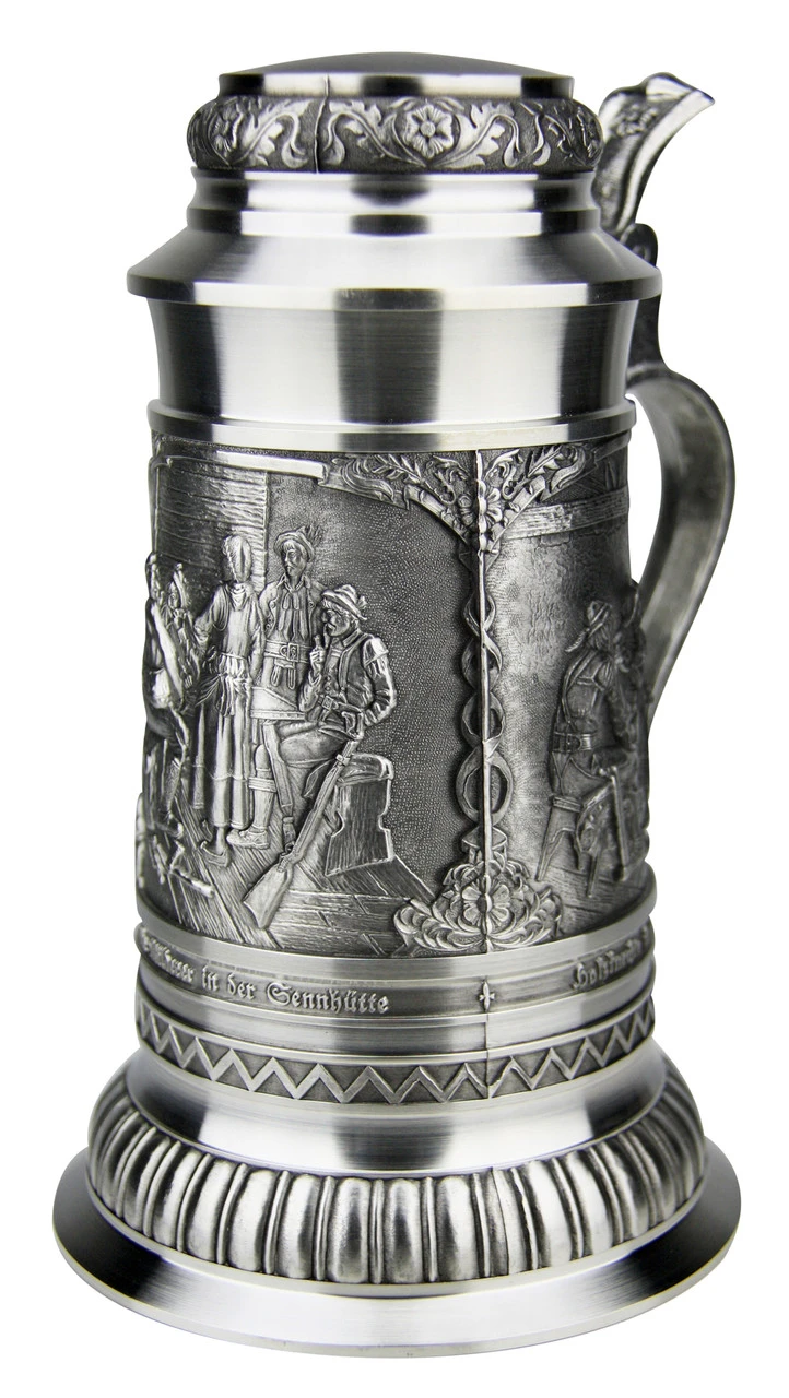 Defregger Pewter Beer Stein | 1 Liter 1 Defregger Pewter Beer Stein | 1 Liter