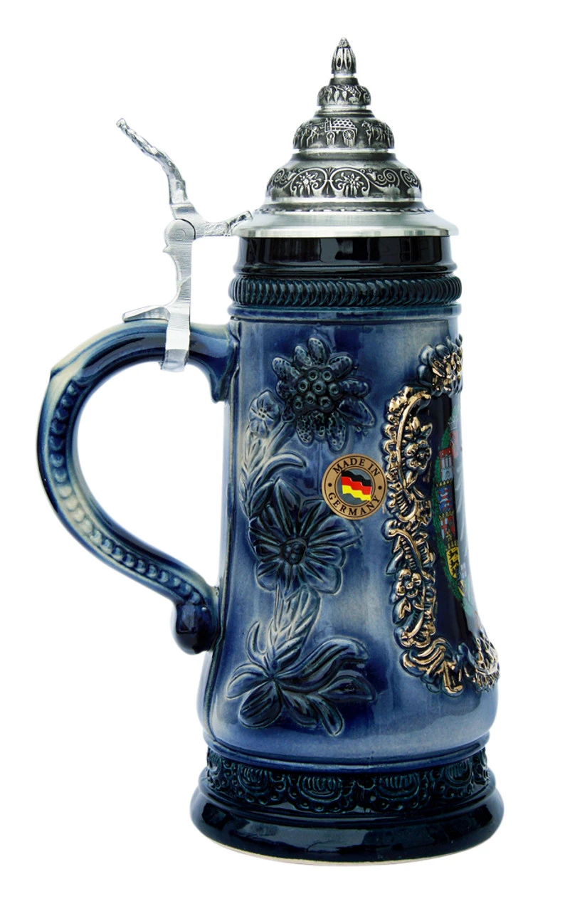 Deutschland Alpine Flowers Beer Stein 2 Deutschland Alpine Flowers Beer Stein - Image 2