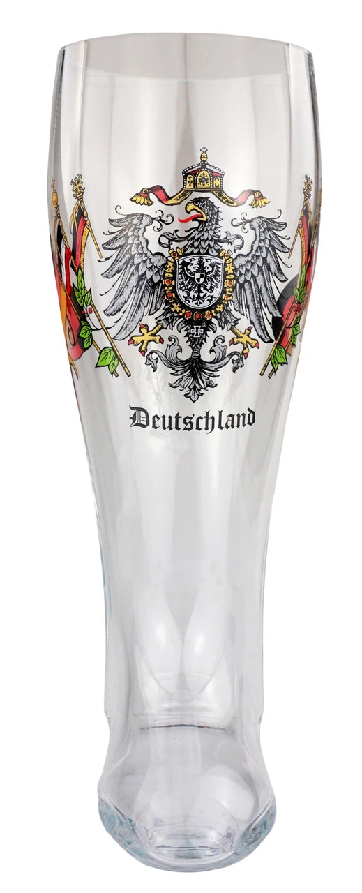 Deutschland Crest Glass Beer Boot 2 Liter 1 Deutschland Crest Glass Beer Boot 2 Liter