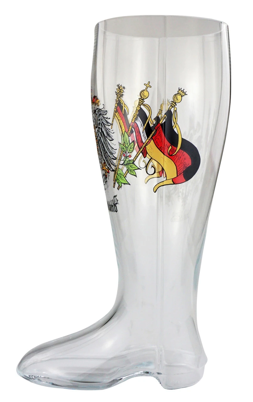 Deutschland Crest Glass Beer Boot 2 Liter 2 Deutschland Crest Glass Beer Boot 2 Liter - Image 2
