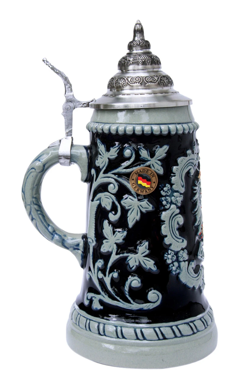 Deutschland Eagle Cobalt Blue Beer Stein 3 Deutschland Eagle Cobalt Blue Beer Stein - Image 3