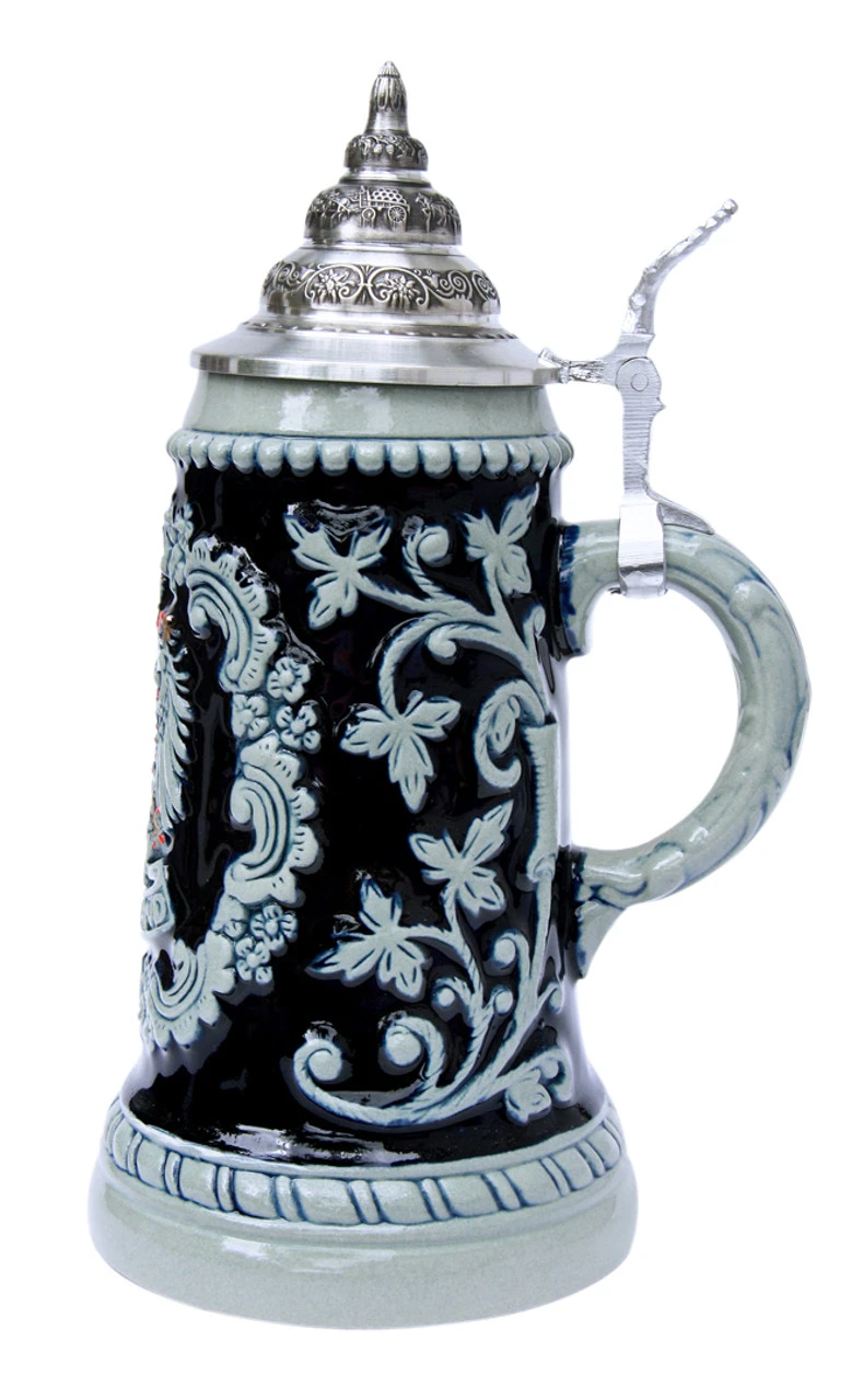 Deutschland Eagle Cobalt Blue Beer Stein 2 Deutschland Eagle Cobalt Blue Beer Stein - Image 2