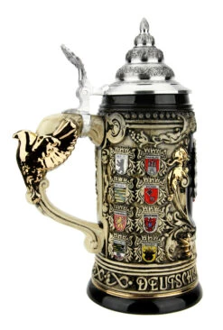 Deutschland Germany Eagle Handle With Crests Beer Stein | 0.4 Liter 7 Deutschland Germany Eagle Handle With Crests Beer Stein | 0.4 Liter -Luxury Cup Store Deutschland Germany Eagle Handle with Crests Beer Stein 0.4 Liter K4301AHZ LS SM 48025.1653583673