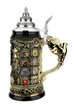 Deutschland Germany Eagle Handle With Crests Beer Stein | 0.4 Liter 8 Deutschland Germany Eagle Handle With Crests Beer Stein | 0.4 Liter -Luxury Cup Store Deutschland Germany Eagle Handle with Crests Beer Stein 0.4 Liter K4301AHZ RS SM 01219.1653583631