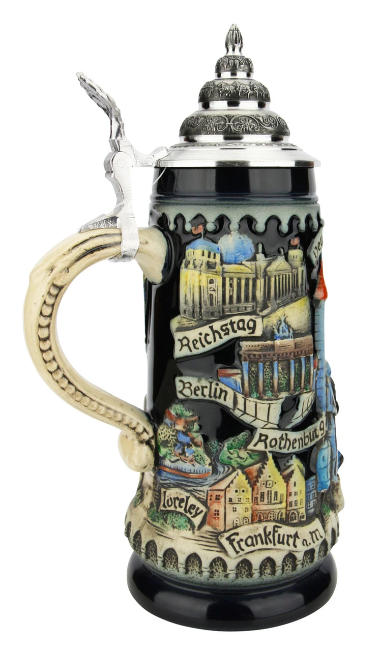 Deutschland Germany Jousting Knights Beer Stein - Image 4