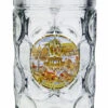 German Landmarks Dimpled Oktoberfest Glass Beer Mug 1 Liter