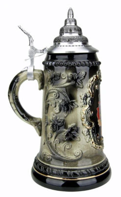 Deutschland Map Black Glaze Beer Stein -Luxury Cup Store Deutschland Map Black Glaze Beer Stein K455SK LS SM 40182.1548780110
