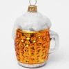 Dimpled Oktoberfest Beer Mug Mini Glass Christmas Ornament