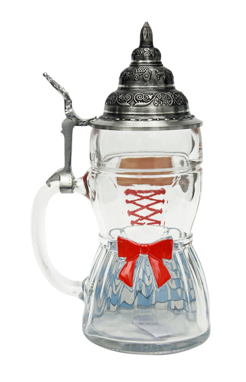 Dirndl Glass Beer Stein 0.5 Liter 6 Dirndl Glass Beer Stein 0.5 Liter - Image 6