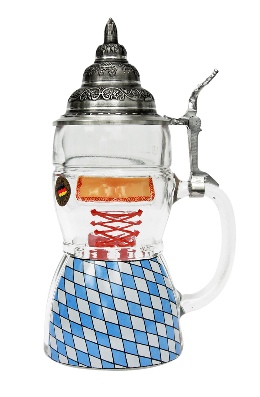Dirndl Glass Beer Stein 0.5 Liter 1 Dirndl Glass Beer Stein 0.5 Liter