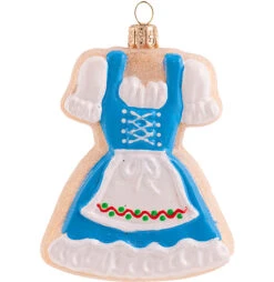 Dirndl Sugar Cookie Glass Christmas Ornament