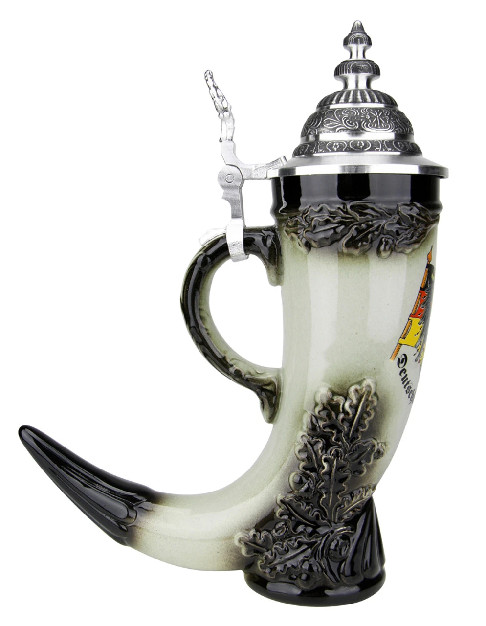 Drinking Horn German Beer Stein 3 Drinking Horn German Beer Stein - Image 3