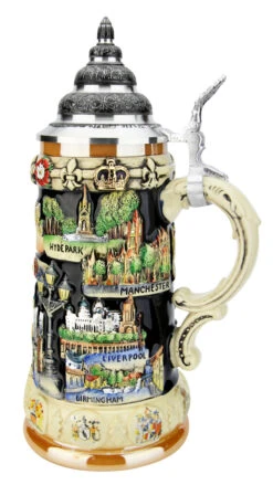 England Panorama Beer Stein 8 England Panorama Beer Stein -Luxury Cup Store England Panorama Beer Stein K309EN RS SM 80532.1586805295