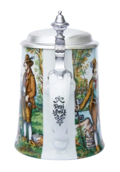 Zimmermann Fisherman Porcelain Beer Stein -Luxury Cup Store Fisherman Porcelain Beer Stein Z9437 Back SM 26562.1479151975