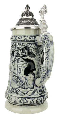 Fishing Beer Stein Cobalt 9 Fishing Beer Stein Cobalt -Luxury Cup Store Fishing Beer Stein Cobalt Stone Gray KT1730EZ Back SM 68165.1697731990