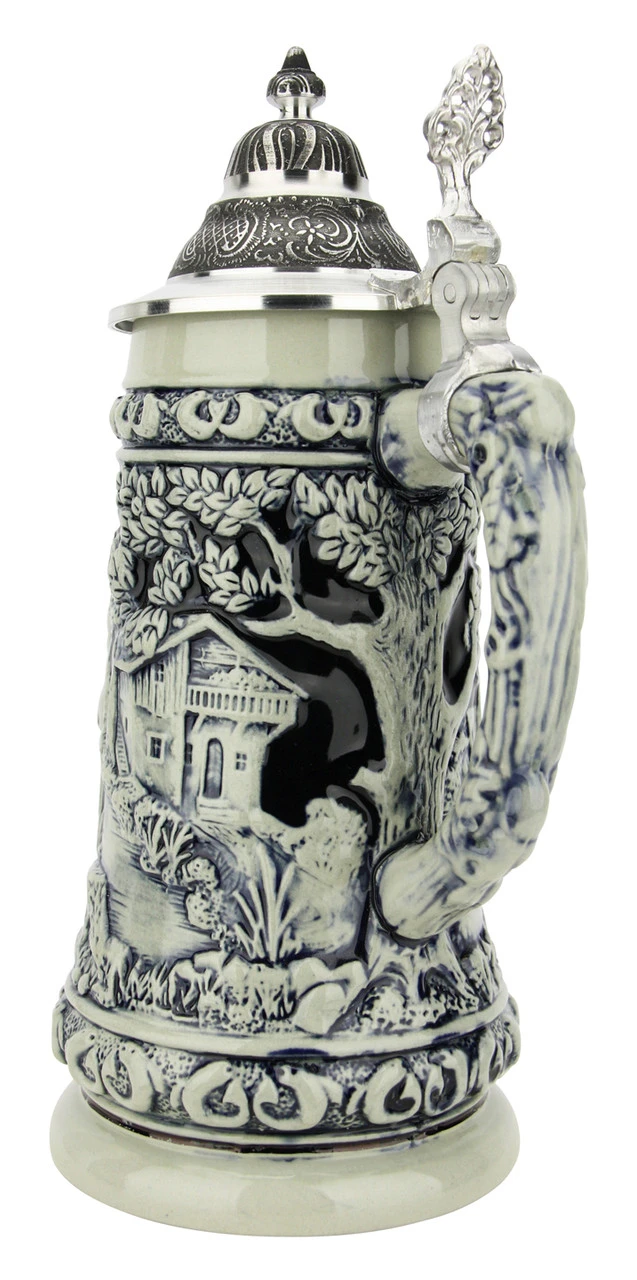 Fishing Beer Stein Cobalt 4 Fishing Beer Stein Cobalt - Image 4