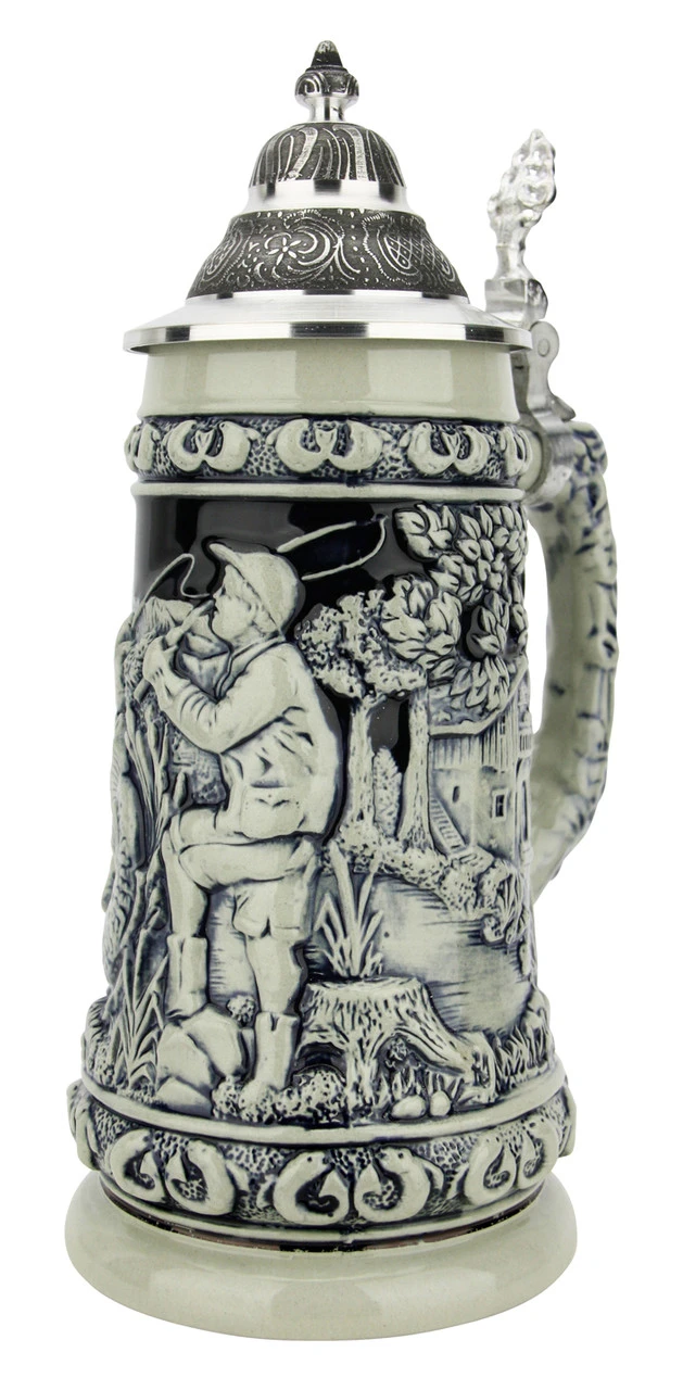Fishing Beer Stein Cobalt 6 Fishing Beer Stein Cobalt - Image 6
