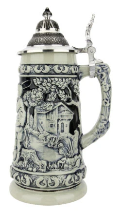 Fishing Beer Stein Cobalt 10 Fishing Beer Stein Cobalt -Luxury Cup Store Fishing Beer Stein Cobalt Stone Gray KT1730EZ RS SM 69268.1697731990
