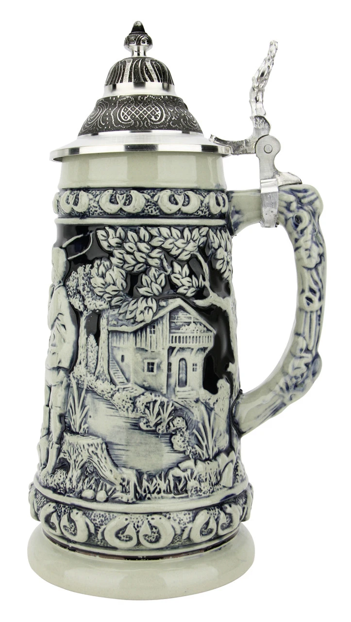 Fishing Beer Stein Cobalt 5 Fishing Beer Stein Cobalt - Image 5