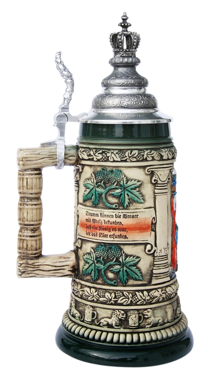 Gambrinus The Beer King Stein With Crown Lid - Image 2